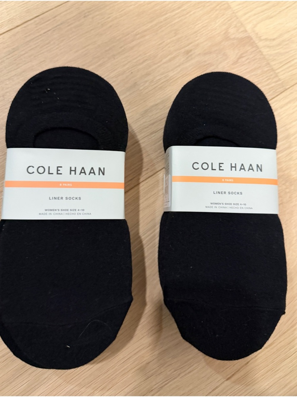 Cole Haan 18 Pairs Women’s Liner Socks New With Tag Black